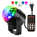 ARILUX 5W RGBWP LED Sound Activated Remote Control Crystal Ball Stage Light for Christmas Party