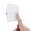 Aodu Tuya Smart Life EU 433Mhz 3 Gang Smart WIFI Light Switch Interruptor Touch Wall Power Switch App Remote Control Intellegent Switch Work With Alexa Google Home