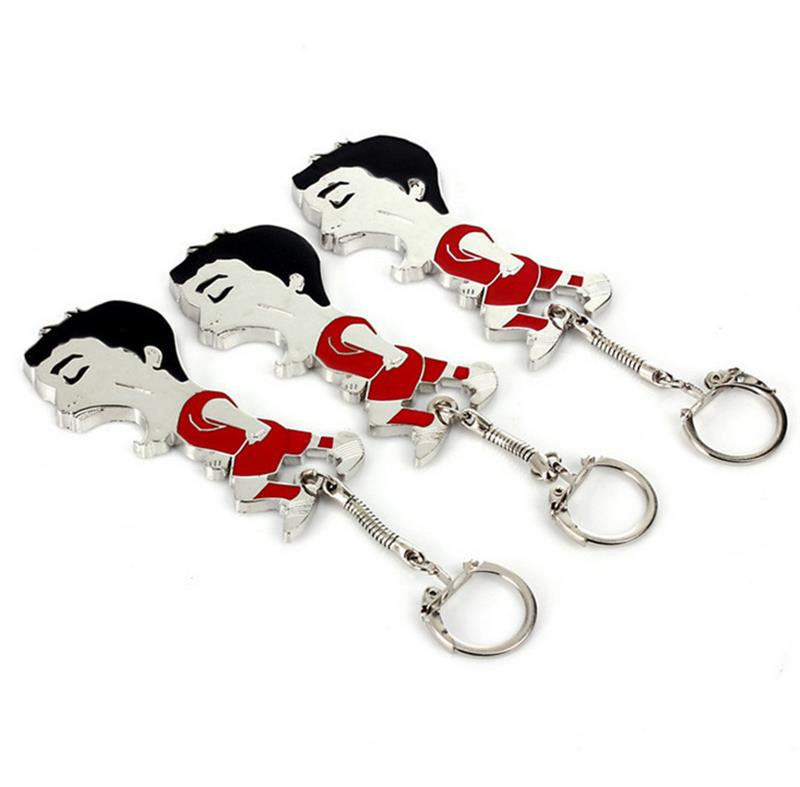 Portable Luis Suarez Bottle Opener Keychain Glass Beer Opener Zinc Alloy Bottle Opener for Bar Gifts