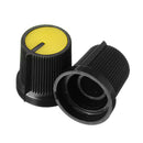 30Pcs Yellow Plastic For Rotary Taper Potentiometer Hole 6mm Knob