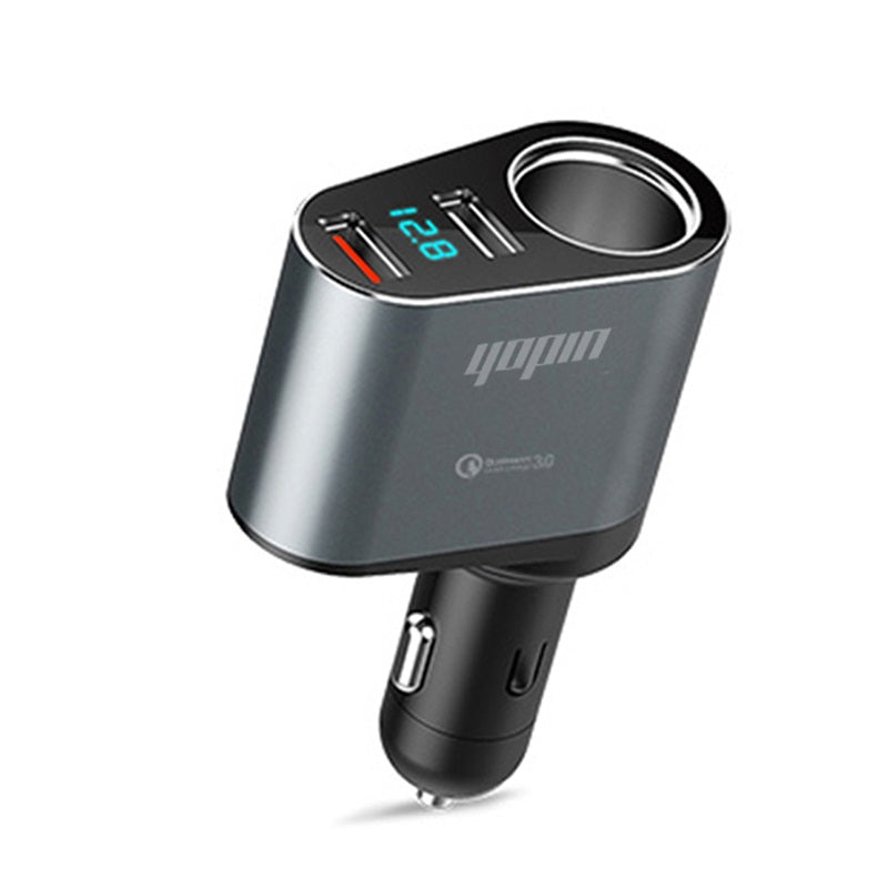 Yopin Aluminium Alloy 3 in 1 3.1A Smart Dual USB Car Charger for Mobile Phone