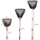 Portable Triangular Folding Fishing Landing Net 3 Section Extending Pole Handle