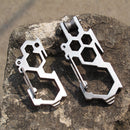 Outdoor Portable EDC Buckle Tool D-Shaped Steel Carabiner Hook Camping Survival Kit