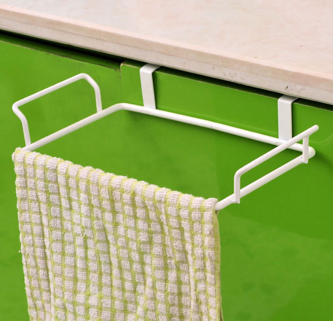 Kitchen Storage Rack Multi-purposes Wall Hanging Rack Door Back Garbage Bag Debris Hook