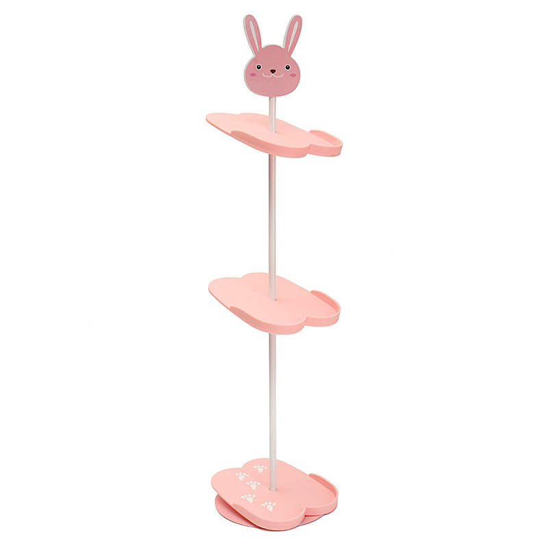 4 Tiers Cute Kids Shoe Racks Stand Space Saving Removable Organizer Shelf Holder
