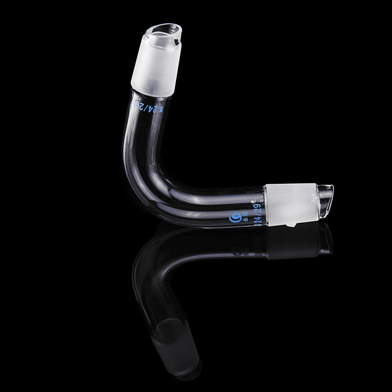 24/29 75 Degree Borosilicate Glass Distillation Adapter Connector Distilling Tube w/ Standard Ground Taper Inner Joints