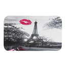 Paris Eiffel Tower Style Waterproof Bathroom Shower Curtain and Pedestal Toilet Seat Lid Bath Mat