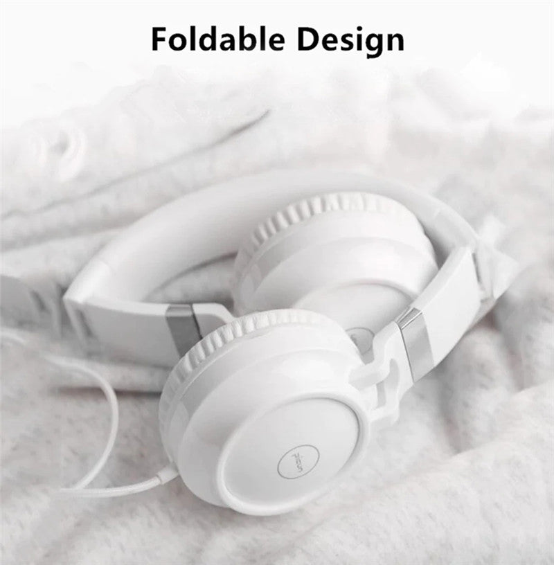 Picun C60 Wired Headband Headphone Stereo Surround Sound Bass Over-ear Headset With Mic