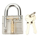 9pcs Blue Handle Unlocking Lock Pick Set Key Extractor Tool with Transparent Practice Padlock