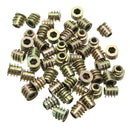 Suleve M6ZN1 50Pcs M6 Zinc Alloy Wood Furniture Hex Socket Drive Head Screw-in Threaded Insert Nut 8mm-25mm