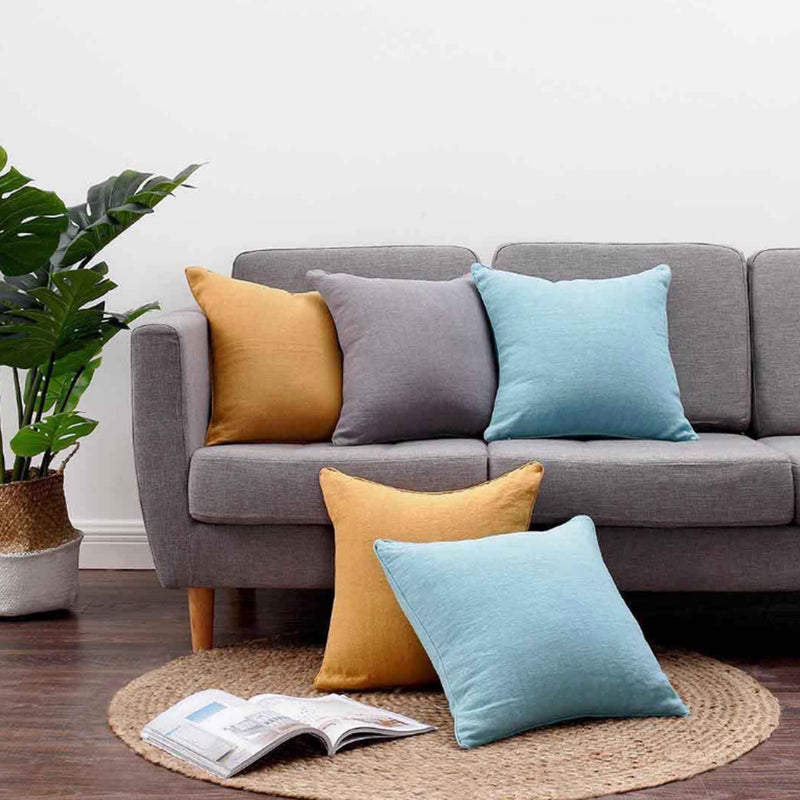 COMO LIVING Nordic Style Linen Plant Printing Sofa Cushion Car Pillow Cushion Pillowcase From XIAOMI Youpin