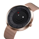 SKMEI 9174 Creative Small Triangle Display Fashion Black Steel Men Watch Quartz Watch