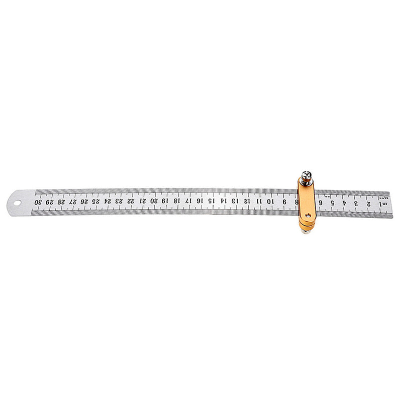 300mm Metric and Inch Parallel Line Scriber Ruler Positioning Measuring Marking Ruler Woodworking Tool