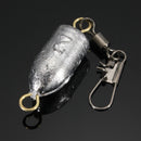 ZANLURE Fishing Sinker Fishing Rolling Swivel Sea Fishing Lead Weights Sinkers with Snap Swivels