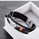 Punk Men's Leather Multi-layer Woven Leather Rope Bracelet