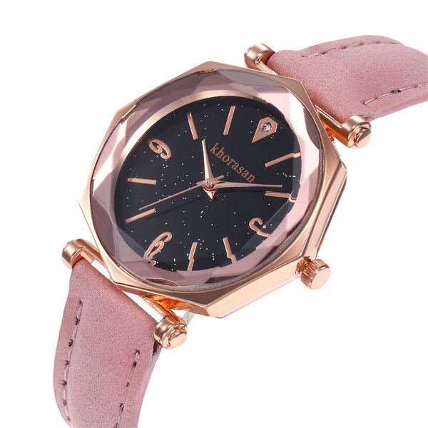 Deffrun Shining Dial Display Flower Ladies Watch Elegant Design Quartz Watches