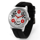 GT 002 Sport Fashion Casual Silica Gel Watch Band Car Racing Style Men Quartz Wrist Watch