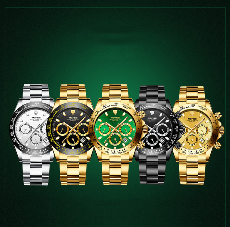 TEVISE T822A Luminous Display Business Style Men Wrist Watch Multi Function Automatic Mechanical Watch