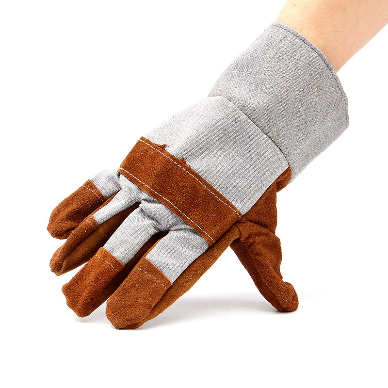 Welding Welders Work Soft Cowhide Leather Plus Gloves for Protecting Hand