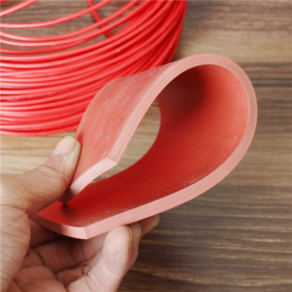 203x76x5mm Red Silicone Rubber Sheet Chemical Heat Resistance Plate