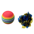 12Pcs Pet Cat Toys Kitty Rod Feather Bells Balls Fur Scratch Teaser Rat