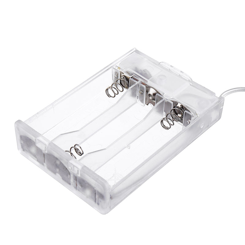 Transparent Battery Box Holder Fully Sealed with Switch for 3 x AA Batteries