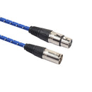 REXLIS BK2017B 1/ 1.8/ 3M Double Shield 3 Core Canon Male to Female Audio Cable