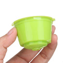 3Pcs/Set Colorful Refillable Coffee Capsule Cup Reusable Coffee Pods w/ Spoon Brush for Nescafe Dolce Gusto Brewer