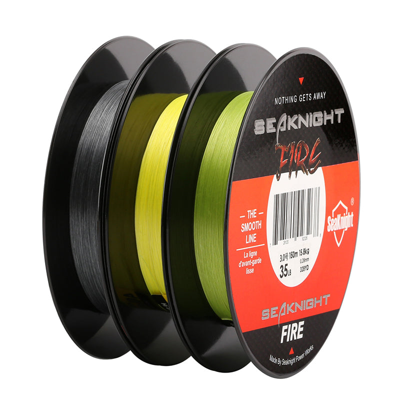 SeaKnight FIRE Fishing Line 150M Fire Filament Line Ultra-Casting Smooth Super PE Line Floating Line
