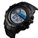 SKMEI 1480 Men Fashion Luminous Display Alarm Clock Compass Calories Distance Modes Smart Digital Watch