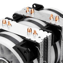 Aurora Colorful Backlit 3Pin 3 Fans 4 Copper Tube Dual Tower CPU  Cooling Fan Cooler Heatsink for Intel AMD