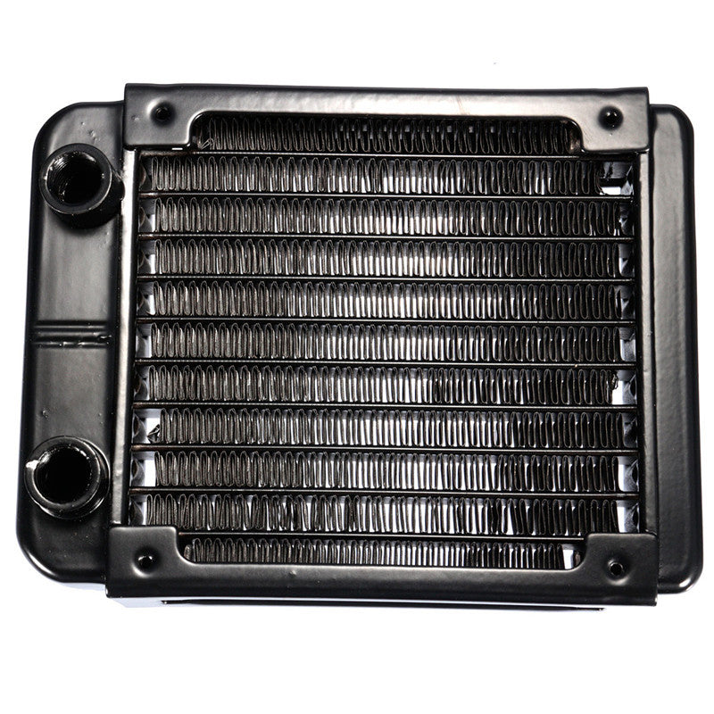 90mm 10 Tubes G1/4 Aluminum Computer Water Cooling Radiator Cooler For CPU Heatsink