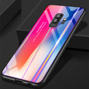 Bakeey Rainbow Gradient Color Tempered Glass Back Cover+TPU Frame Protective Case For