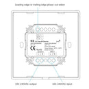 LUSTREON AC100-240V 1CH Wall Mount Rotary Panel LED Triac Dimmer Light Switch
