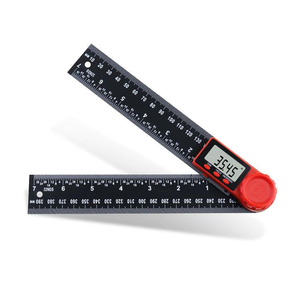 0-200mm 0-300mm 360  LCD Display Carbon Fiber Digital Angle Ruler Inclinometer Electron Goniometer Protractor Angle Finder Meter Measuring Tool