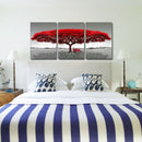 Miico Hand Painted Three Combination Decorative Paintings Redwood tree Wall Art For Home Decoration