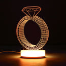 3D Illusion USB LED Night Light 7 Color Changing Desk Table Lamp Xmas Gift
