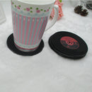 Honana Environmental Plastic Vinyl Record Cup Coaster Table Placemats Simple and Creative Mug Coaster Heat-resistant