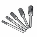 5pcs 6-14mm Tungsten Carbide Rotary Burr Die Grinder Drill Bits Set for Woodworking