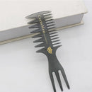Retro Men's Head Comb Big Back Shape Comb Wide Tooth Head Insert Comb Fork Hair Scissors Tool