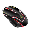 APEDRA A9 3200DPI 6 Buttons Optical USB Wired Mouse 4 Color Controlled Breathing Light Gaming Mouse