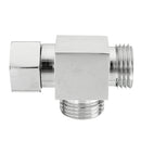 G1/2'' Brass 3 Way T-adapter Angle Valve Diverter Shower Head Water Separator Valve Convertor