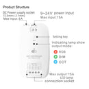 DC9V-24V RGB CCT Dimmer 3 in 1 WiFi Smart APP LED Strip Light Controller Work with Amazon Echo Alexa