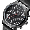 Hannah Martin Men Relogio Masculino Leather Band Decorative Small Dial Quartz Watch