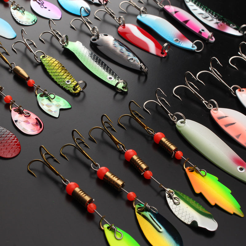ZANLURE 30 Pcs 7cm-10cm Fishing Lure Rattle Fishing Baits Tackle Hook