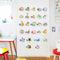26PCS Classic Animals Alphabet Baby Nursery Peel and Stick Wall Art Sticker Decals Alphabets Animals Wall Removable Wall Sticker