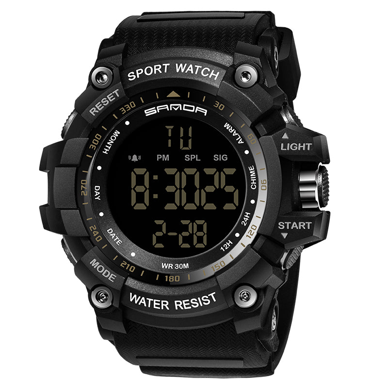 SANDA 359 Digital Watch Military Multifunction Stoptwatch Waterproof Student Men Watch
