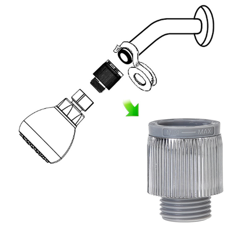 Adjustable Regulator Water Saving Pressure Flow Controller Shower Head Adapter