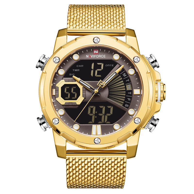 NAVIFORCE NF9172S Luminous Hand Full Steel Band Men Wrist Watch Date Display Quartz Watch