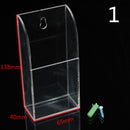 Acrylic TV Air Conditioner Remote Control Holder Case Wall Mount Storage Box